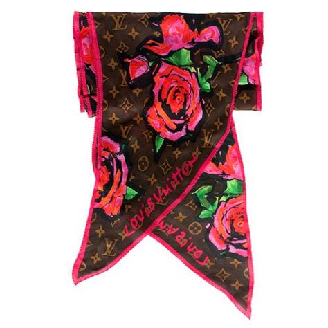 louis vuitton red rose scarf|louis vuitton pink silk scarf.